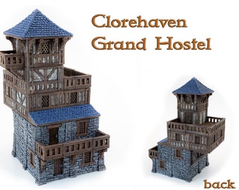 Grand motel Modular Tiles DnD Miniature Terrain, Dungeons and Dragons, D&D, Pathfinder, Wargaming, Tabletop, 28mm, 32mm