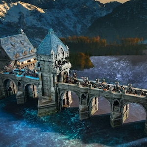 The Great Torbridge Bridge DnD Miniature Terrain for Dungeons and Dragons, D&D, D and D,  , Tabletop, Wargaming, 28mm
