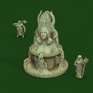 City of Life Goddess Fountain DnD Miniature Terrain for Dungeons and Dragons, D&D, D and D,  40k, Wargaming, Tabletop, Gifts