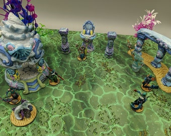 Set scatter della città acquatica DnD Terrain per Dungeons and Dragons Terrain, D&D, D e D, Wargaming, Pathfinder, Miniatura, Regali
