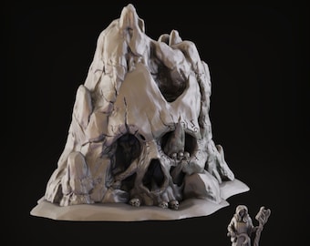 The Boneyard of Titan Skull Shrine DnD Miniature Terrain for Dungeons and Dragons, D&D, D and D, Wargaming, Tabletop, Gifts
