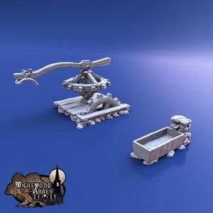DnD Miniature Terrain Wightwood Abbey Water Pump, D&D, Dungeons and Dragons, Pathfinder,  40k, 28mm, 32mm, 15mm, Wargaming