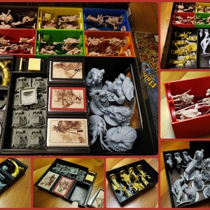 Blood Rage Organizer Board Game + All Expansions Organizer Inserts | Twilight Imperium 4 Board Game Organizer