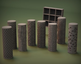 Texture Roller Collection 2, Rolling Pin, Battle Mat, DnD Terrain, Dungeons and Dragons, D&D, Pathfinder, Wargaming