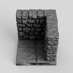 Corner Dungeon Wall DnD DragonLock Tiles Terrain für Dungeons and Dragons, D&D, Pathfinder, Gifts, Miniature