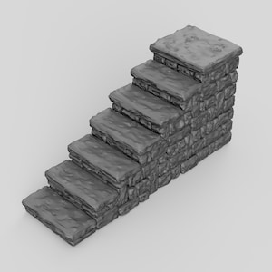 Dungeon Single Stair Case DnD DragonLock Tiles Terrain für Dungeons and Dragons, D & D, Pathfinder, Geschenke, Miniatur