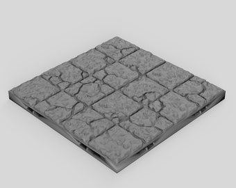 Dungeon 4x4 Crack Floor DnD DragonLock Tiles Terrain for Dungeons and Dragons, D&D, Pathfinder, Gifts, Miniature