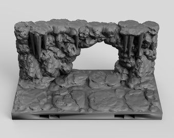 Cavern Opening Wall DnD DragonLock Dungeon Tiles Terrein voor Dungeons and Dragons, D&D, Pathfinder, Geschenken, Miniatuur