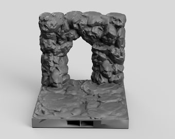 Cavern Opening Wall DnD DragonLock Dungeon Tiles Terrein voor Dungeons and Dragons, D&D, Pathfinder, Geschenken, Miniatuur