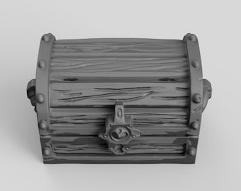 Dungeon Treasure Chest DnD DragonLock Tiles Terrain for Dungeons and Dragons, D&D, Pathfinder, Gifts, Miniature