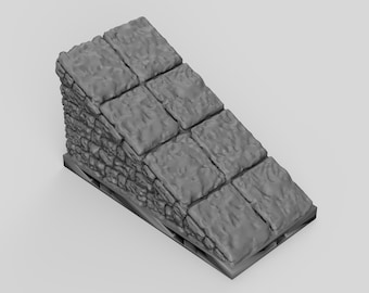 Dungeon 2x8 Ramp DnD DragonLock Tiles Terrain for Dungeons and Dragons, D&D, Pathfinder, Gifts, Miniature