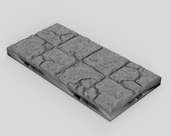Dungeon 2x8 Crack Floor Ver.A DnD DragonLock Tiles Terrain for Dungeons and Dragons, D&D, Pathfinder, Gifts, Miniature