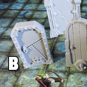 15mm 28mm 32mm DnD Miniature Terrain Dungeon Doors Ver.B | D&D, Dungeons and Dragons, Pathfinder, Tiles, , Dice Box