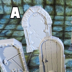 15mm 28mm 32mm DnD Miniature Terrain Dungeon Doors Ver.A | D&D, Dungeons and Dragons, Pathfinder, Tiles, ,  40k, Dice Box