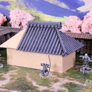 Japan Samurai Rooftile Panels DnD Miniature Wargaming Terrain for Dungeons and Dragons, D&D,  Pathfinder, Tabletop, 28mm Gifts