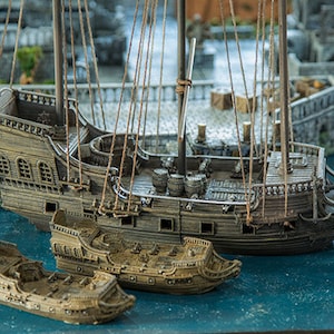 DnD Terrain Viking The Frigate Ship - Dwarves Elves and Demons | 28mm 32mm Miniature  Pathfinder D&D Tabletop