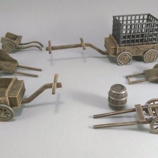 Cart and Wagons Jail DnD Miniature Terrain, Dungeons and Dragons, D&D, Pathfinder, Wargaming, Tabletop, Scatter, 28mm