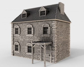 French Farmhouse DnD Miniature Terrain, Dungeons and Dragons, D&D, Pathfinder, Scatter, Wargaming, Tabletop, SW Legion, 28mm