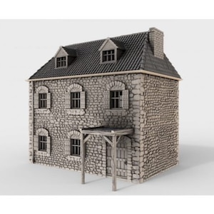 French Farmhouse DnD Miniature Terrain, Dungeons and Dragons, D&D, Pathfinder, Scatter, Wargaming, Tabletop, SW Legion, 28mm