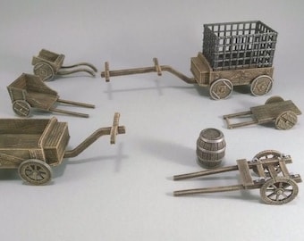 Carro y vagones Cárcel DnD Terreno en miniatura, Mazmorras y dragones, D&D, Conquistador, Wargaming, Mesa, Dispersión, 28 mm
