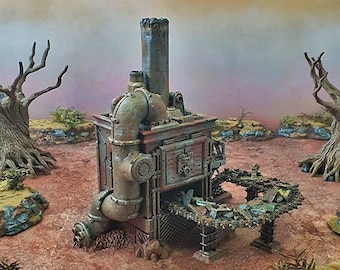 Recyclingtoren voor Wasteworld-terrein, Gaslands, DnD, D&D, Dungeons and Dragons, Pathfinder, Star Wars Legion, 28 mm, 20 mm