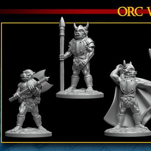 DnD Miniature Orc Warriors | DnD | Pathfinder | Pathfinder Miniature | D and D Miniature | DnD Terrain | Dungeons and Dragons
