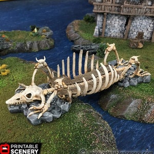 Dwarves, Elves and Demons - DnD Terrain The Bone Bridge | DnD 28mm Miniature   D&D Tabletop Pathfinder