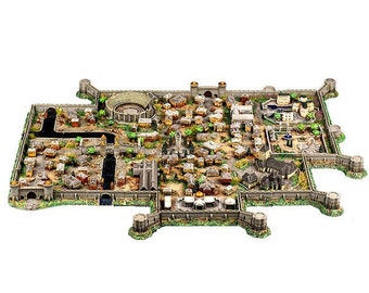 Town Tileset Set DnD Terrain for Dungeons and Dragons, D&D, D and D,  40k, Pathfinder, Dungeons and Dragons Miniature, Gift