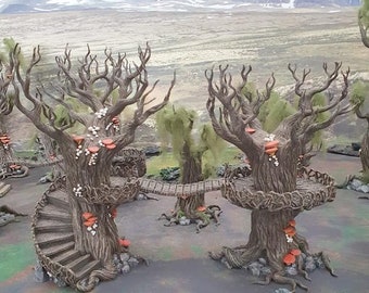 DnD Terrain Elven Walkway | DnD D&D 28mm Miniature Terrain   Tabletop Miniatures Pathfinder Frostgrave