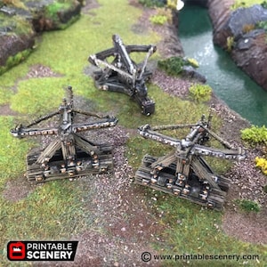 Dwarves, Elves and Demons - DnD Terrain Ballista Weapon | DnD 28mm Miniature   D&D Tabletop Pathfinder