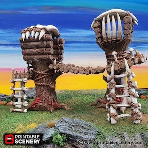 Dwarves, Elves and Demons - DnD Terrain Tribal Cells for DnD 28mm Miniature   Tabletop Pathfinder, Dungeon and Dragons