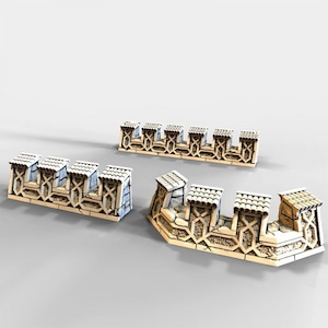 Dwarves, Elves and Demons - DnD Terrain Dwarven Ironhelm Barricades | DnD 28mm Miniature   Tabletop Pathfinder