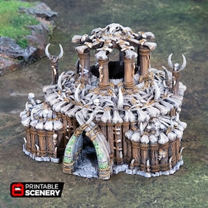 Dwarves, Elves and Demons - DnD Terrain The Witch Temple | DnD 28mm Miniature Wargaming Tabletop Pathfinder