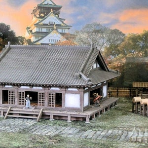 Japan Samurai Dojo Set DnD Miniature Wargaming Terrain for Dungeons and Dragons, D&D, Pathfinder, Tabletop, 28mm, Gifts