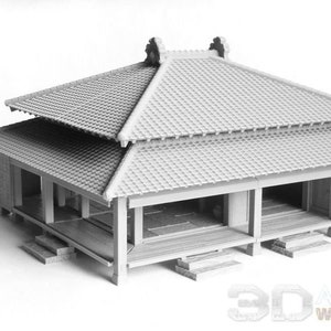 Japan Samurai Residence House DnD Miniature Wargaming Terrain for Dungeons and Dragons, D&D, Pathfinder, Tabletop, 28mm, Gifts