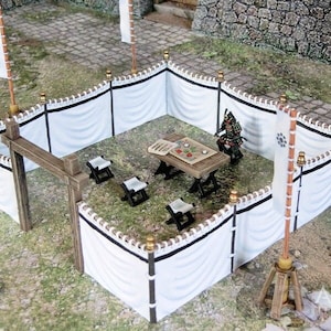 Samurai Jinmaku Curtains  DnD Miniature Wargaming Terrain for Dungeons and Dragons, D&D,  Tabletop, 28mm