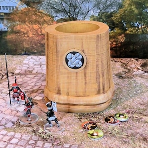 日本製サムライ竹カップ DnD ミニチュアウォーゲーム地形 ダンジョンズ&ドラゴンズ、D&D、パスファインダー、卓上用 28 mm ギフト