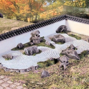 Japan Samurai Zen Garden DnD Miniature Wargaming Terrain for Dungeons and Dragons, D&D, Pathfinder, Tabletop, 28mm, Gifts