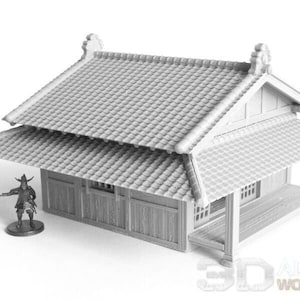 Japan Samurai Guesthouse 2 DnD Miniature Wargaming Terrain for Dungeons and Dragons, D&D, Pathfinder, Tabletop, 28mm, Gifts