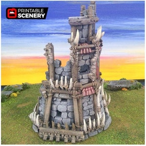DnD Miniature Terrain Ruined Tribal Fort, Dwarves, Elves and Demons, Dungeons and Dragons, D&D, Wargaming, Pathfinder