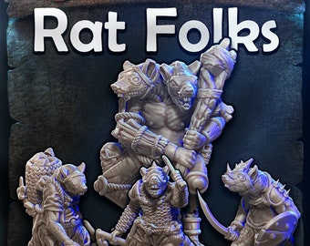 Rat Folks DnD Miniature Terrain 15mm 28mm 32mm |  D&D, Dungeons and Dragons, Pathfinder, Tabletop, Dice, Dice Box