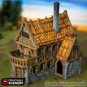 DnD Terrain The Port Merchant - Miniature Wargaming Pathfinder D&D Tabletop 28mm 32mm 15mm | Fantasy Dwarves Elves and Demons