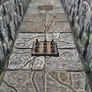 Spike Trap + Trap Door OpenLock Dungeon Tile DnD Miniature Terrain For Dungeons and Dragons, D&D, Pathfinder, Wargaming
