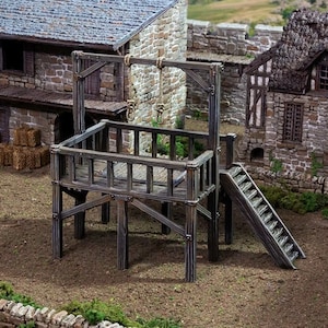 Gallows Set DnD Terrain for Dungeons and Dragons Terrain, D&D, D and D, Pathfinder, Miniature, Wargaming, Gifts