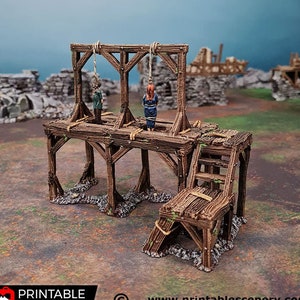 Shadowfey Gallow Square DnD Miniature Terrain for Dungeons and Dragons, D&D, D and D, Wargaming, Tabletop, Wargaming, 28mm, Gifts