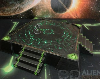 Necrontyr Landing Pad Set DnD Miniature Wargaming Terrain for Dungeons and Dragons, D&D,  Pathfinder, Tabletop, 28mm