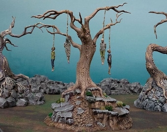 Shadowfey Hangman’s Tree DnD Miniature Terrain for Dungeons and Dragons, D&D, D and D, Tabletop, Wargaming, 28mm, Gifts