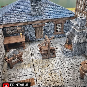 Clorehaven Smithy Tools Furniture DnD Miniature Terrain, Dungeons and Dragons, D&D, Pathfinder, Scatter, Wargaming, 28mm 32mm