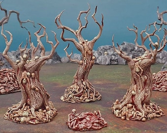 Shadowfey Blood Trees DnD Miniature Terrain for Dungeons and Dragons, D&D, D and D, Wargaming, Tabletop, 28mm, Gifts