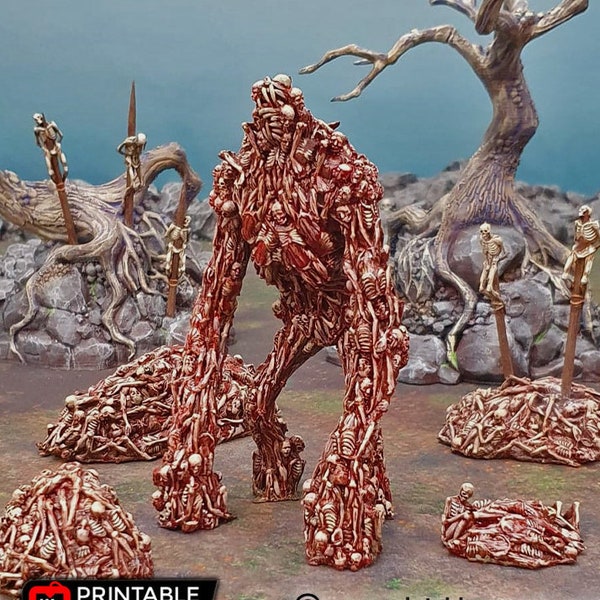 Necromancer Corpse Giant DnD Miniature Terrain for Dungeons and Dragons, D&D, D and D,  , Tabletop, 28mm, Gifts, Pathfinder